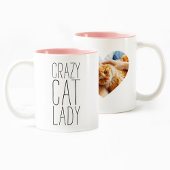 Crazy Cat Lady | Personalisiertes Hinzufügen Ihres Zweifarbige Tasse