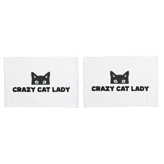 Crazy Cat Lady Pillowcases Kissenbezug (Vorderseite-Set)