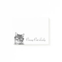 Crazy Cat Lady Post-it® Notes | Kätzchen in Brille