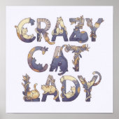 Crazy Cat Lady Poster (Vorne)