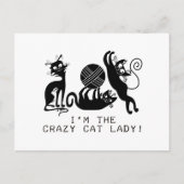 Crazy Cat Lady Postkarte (Vorderseite)