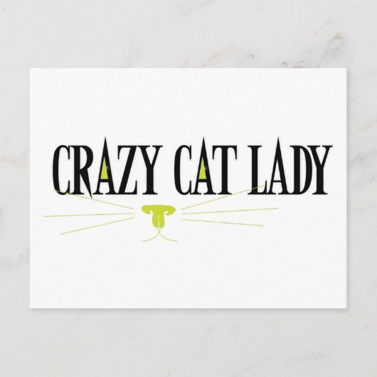 Crazy Cat Lady Postkarte (Vorderseite)