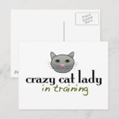 Crazy Cat Lady Postkarte (Vorne/Hinten)