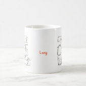 Crazy Cat Lady Quirky Typografy Name Kaffeetasse (Mittel)
