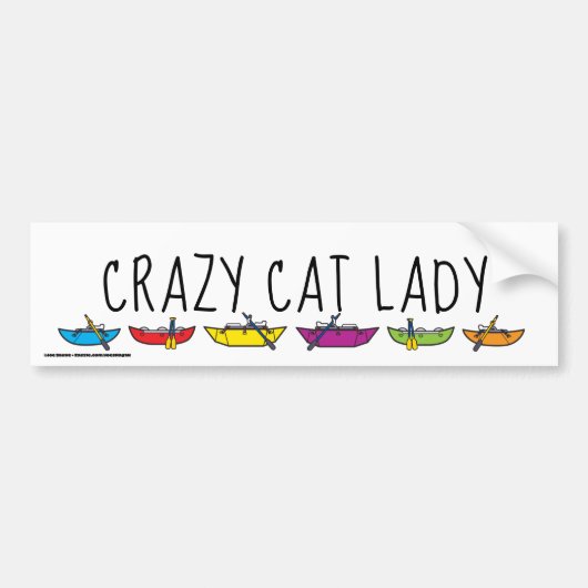 Crazy Cat Lady Rafters Autoaufkleber (Vorne)