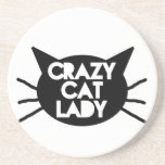 Crazy Cat Lady Sandstein Untersetzer<br><div class="desc">Großartiges Design für jede Crazy Cat Lady</div>