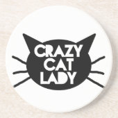 Crazy Cat Lady Sandstein Untersetzer (Vorne)