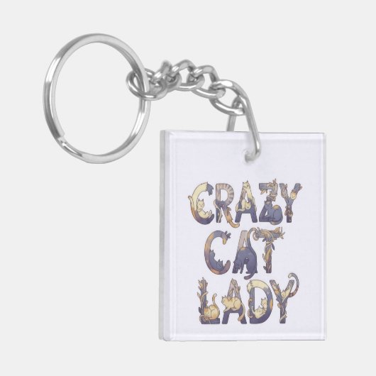 Crazy Cat Lady Schlüsselanhänger (Vorderseite links)
