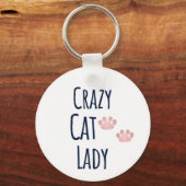 Crazy Cat Lady Schlüsselanhänger (Vorderseite)