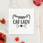 CRAZY CAT LADY SERVIETTE (Beispiel)