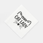 CRAZY CAT LADY SERVIETTE (Ecke)