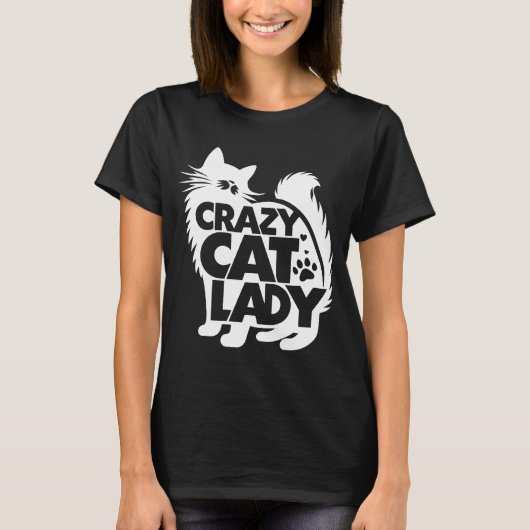 Crazy Cat Lady T-Shirt (Vorderseite)