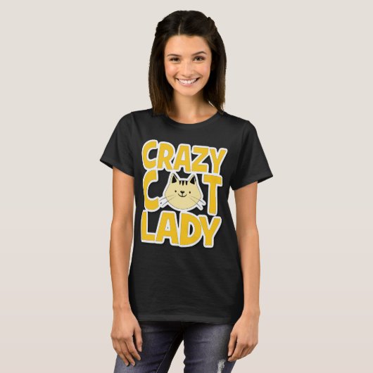 Crazy Cat Lady T-Shirt (Vorne ganz)