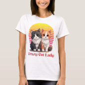 Crazy Cat Lady T-Shirt (Vorderseite)
