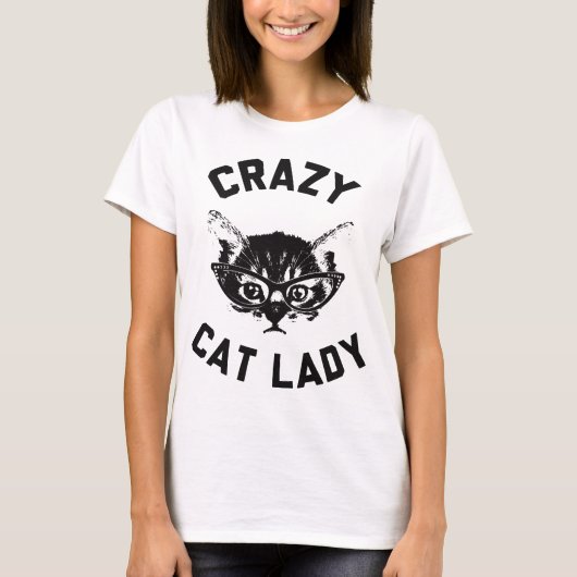 Crazy Cat Lady T-Shirt (Vorderseite)