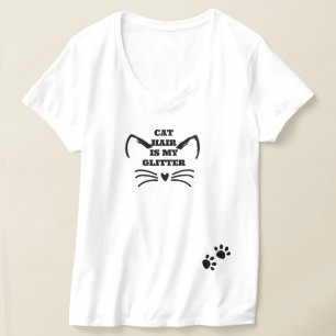 Crazy Cat Lady T-Shirt, Funny Cat Hair ist mein Gl T-Shirt