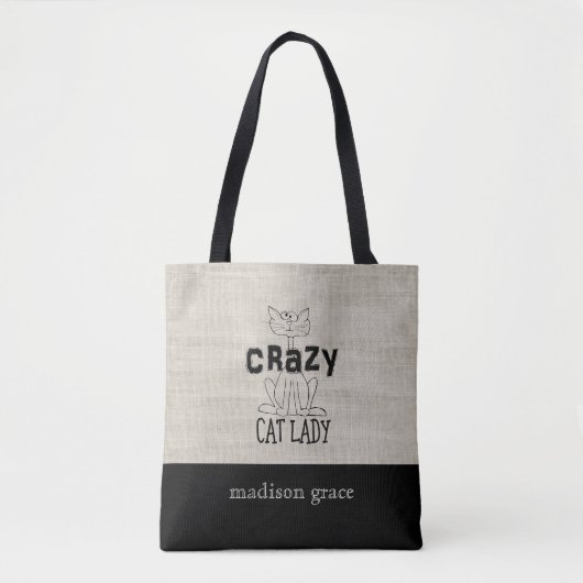 Crazy Cat Lady Tasche (Vorderseite)