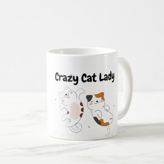 Crazy Cat Lady Tasse (VorderseiteRechts)