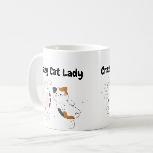 Crazy Cat Lady Tasse (Vorderseite Links)