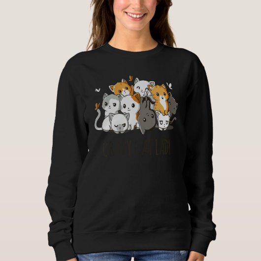 Crazy Cat Lady Team Cat Butterfly Smile Tee (Vorderseite)