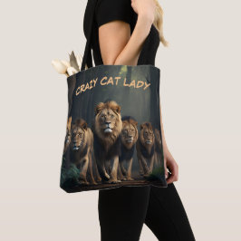 Crazy Cat Lady Tote Bag Anpassen Text & Bilder Tasche