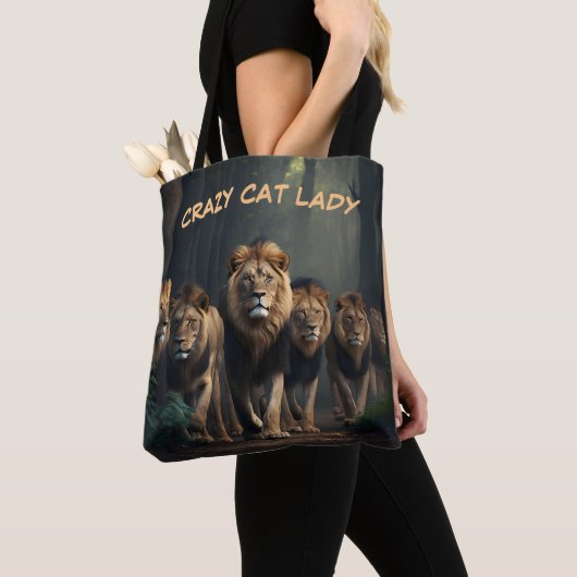 Crazy Cat Lady Tote Bag Anpassen Text & Bilder Tasche (Von Nahem)