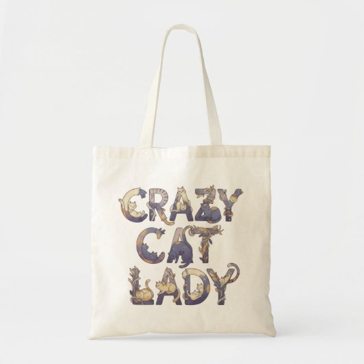 Crazy Cat Lady Tragetasche (Vorne)