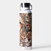 Crazy Cat Lady  Trinkflasche (Rückseite)