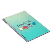 Crazy Cat Lady und 4 Niedliche Katzen Notizblock (Rechte Seite)