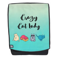 Crazy Cat Lady und 4 Niedliche Katzen