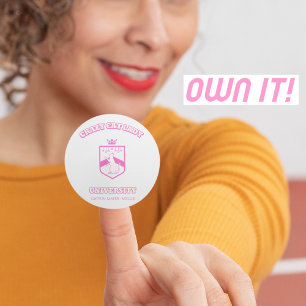 Crazy Cat Lady University Cat Lady Cat Lover Runder Aufkleber