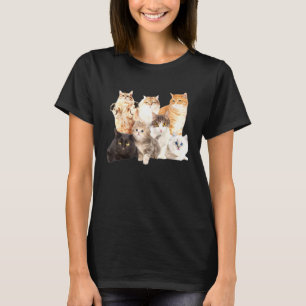 Crazy Cat Lady viele Katzen Süße Tier Party T-Shirt