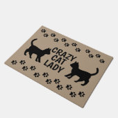 Crazy Cat Lady von mcful Door Mat Rug Fußmatte (Schrägansicht)