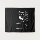 Crazy Cat Lady Wandteppich (Vorderseite (Horizontal))