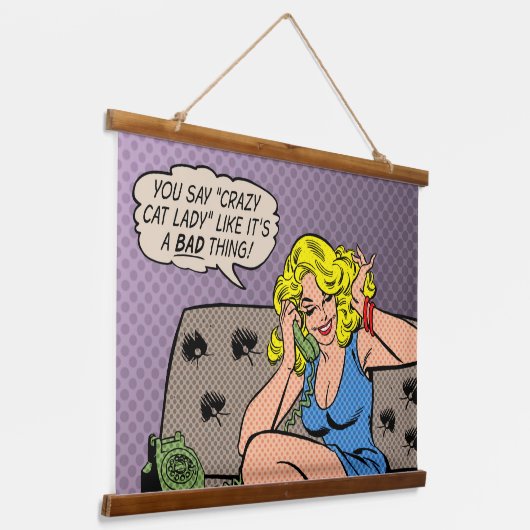 "Crazy Cat Lady" Wandteppiche (Gewinkelt)