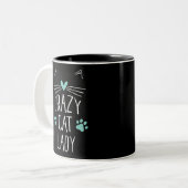 Crazy Cat Lady Zweifarbige Tasse (Vorderseite Links)
