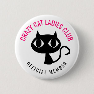 Crazy Cat Ladys Club Button