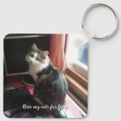 Crazy Cat Ladys Foto Schlüsselanhänger (Rückseite)