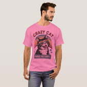 CRAZY CAT macht mich glücklich T-Shirt (Vorne ganz)