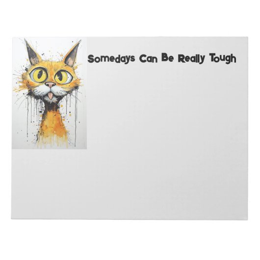 Crazy Cat manchmal kann wirklich harte Notepad Notizblock (Vorderseite)