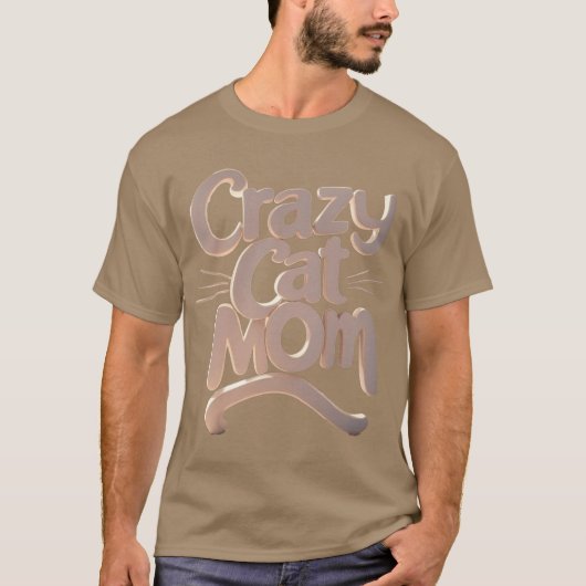 Crazy Cat Mom family T-Shirt (Vorderseite)