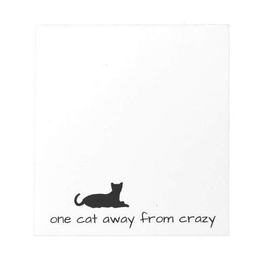 Crazy Cat Notepad Notizblock (Vorderseite)
