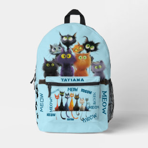 Crazy Cat Person Personalisiert Bedruckter Rucksack