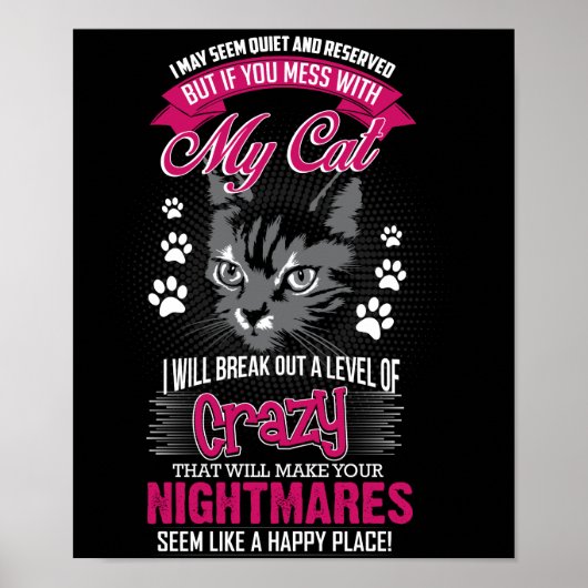 Crazy Cat Poster (Vorne)