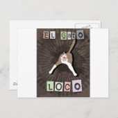 Crazy Cat Postkarte (Vorne/Hinten)