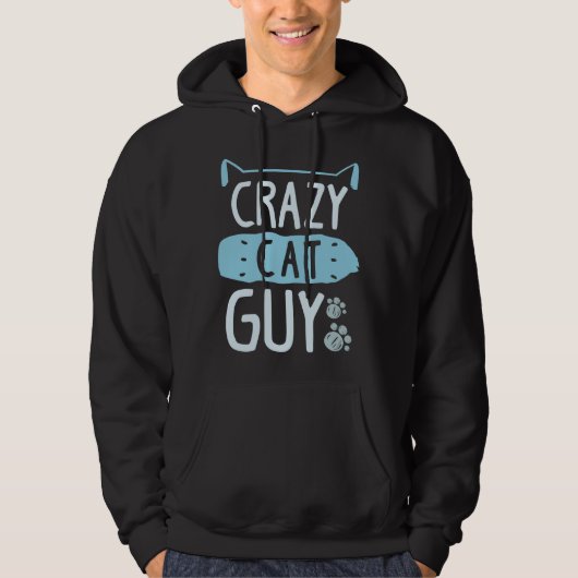 Crazy Cat Typ Hoodie (Vorderseite)