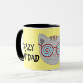 CRAZY CAT-VATER-Kaffee Tasse (Vorderseite Links)