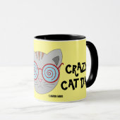 CRAZY CAT-VATER-Kaffee Tasse (VorderseiteRechts)