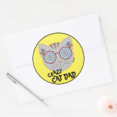 Crazy Cat Vater Sticker (Umschlag)