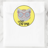 Crazy Cat Vater Sticker (Tasche)